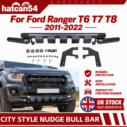 Black city nudge bull bar - city,