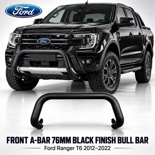 Heavy duty 76mm black - bull, bar
