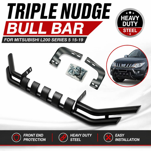 Black triple nudge - black, bar