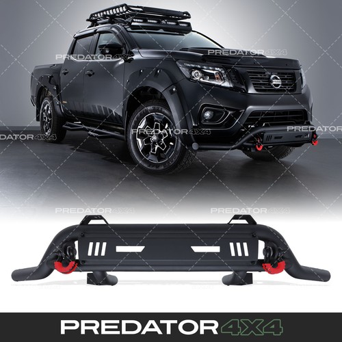 Matte black 4x4 nudge bull - black, bar